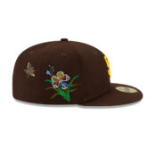 New Era x FELT 59Fifty San Diego Padres Brown Gold Fitted Hat Limited Edition Right