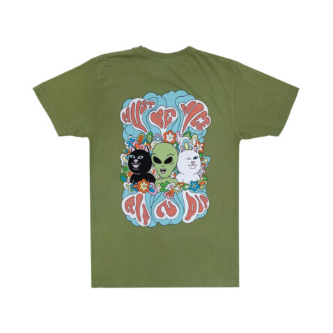 Ripndip Flower Child T-Shirt Dirty Olive Rear