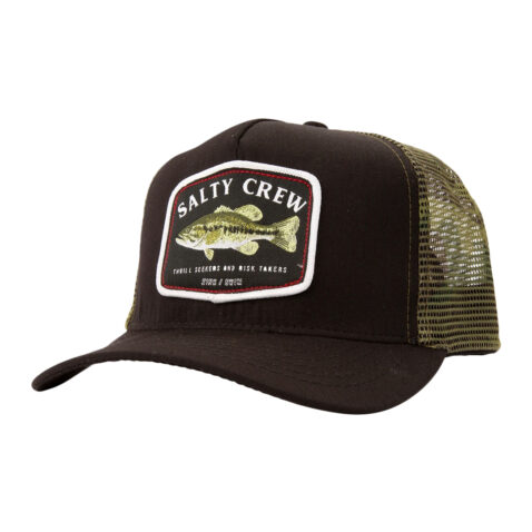 Salty Crew Bigmouth Trucker Hat Black Front Right