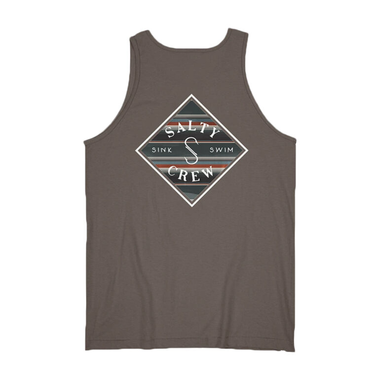 Salty Crew Tippet Refuge Tank Top Charcoal Rear