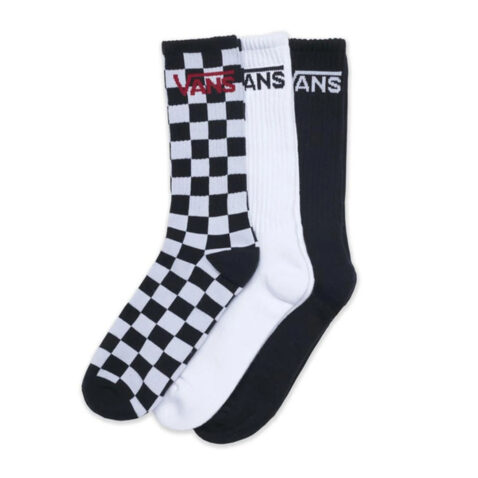 Vans Classic Crew Socks 3 Pack Black White Checkerboard