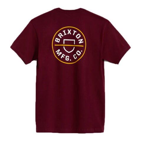Brixton Crest II Short Sleeve T-Shirt Cowhide Rear