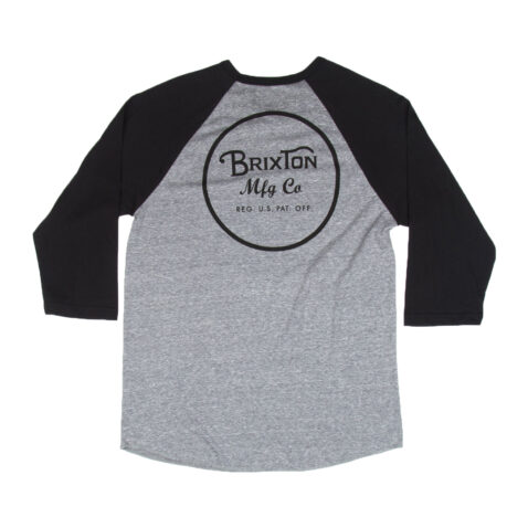 Brixton Grade 34 Shirt Heather Grey-Washed Black Rear