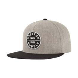 Brixton Oath III Snapback Light Heather Grey Black