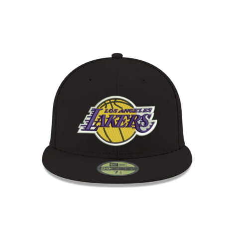 New Era 59Fifty Los Angeles Lakers Basic Fitted Black Gold Purple Front