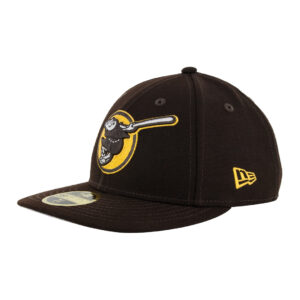 New Era 59Fifty Low Profile San Diego Padres Game Friar Burnt Wood Brown Gold Fitted Hat
