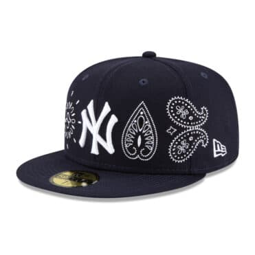 New Era 59Fifty New York Yankees Paisley Elements Dark Navy Blue Limited Edition Fitted Hat