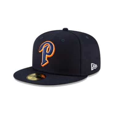 New Era 59Fifty Padres Ligature Redux 1998 Gwynn P Logo Dark Navy White Orange Fitted Hat