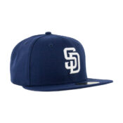 New Era 59Fifty San Diego Padres 2019 GM Redux Hat Light Navy White Front Left