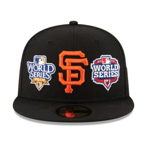 New Era 59Fifty San Francisco Giants World Champions Black Limited Edition Fitted Hat Front