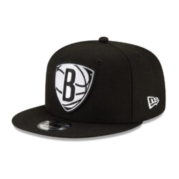 New Era 9Fifty Brooklyn Nets 2021 NBA Draft Black Snapback Hat Front Right