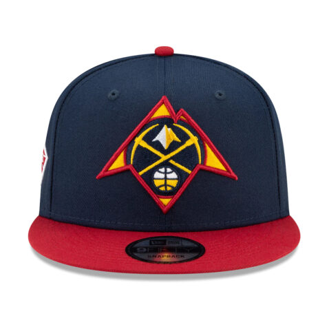 New Era 9Fifty Denver Nuggets 2021 NBA Draft Navy Cardinal Snapback Hat Front