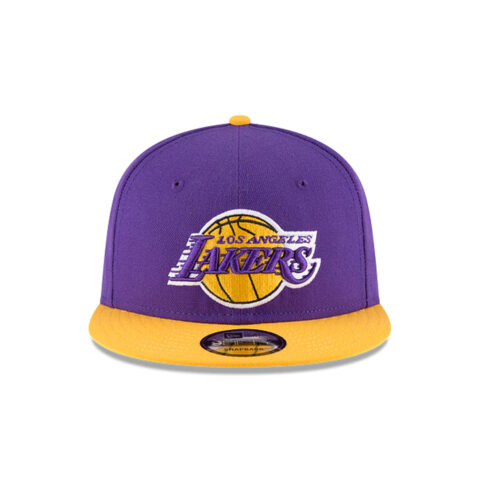New Era 9Fifty Los Angeles Lakers Basic Two Tone Purple Gold Front