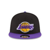 New Era 9Fifty Los Angeles Lakers Basic Two Tone Snapback Black Gold Front