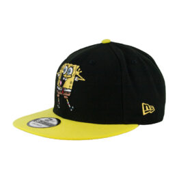 New Era x Nickelodeon 9Fifty Spongebob Squarepants Pose Black Yellow Adjustable Snapback Hat