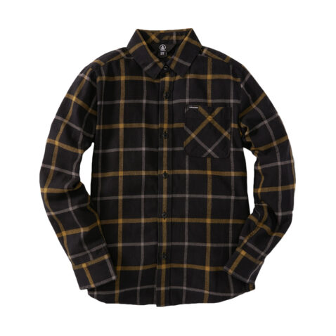 Volcom Caden Plaid Long Sleeve T-Shirt Black