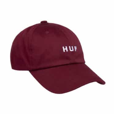 HUF Essentials OG Logo CV Strapback Hat Bloodstone