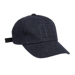 HUF Marka Denim 6 Panel Strapback Hat Black