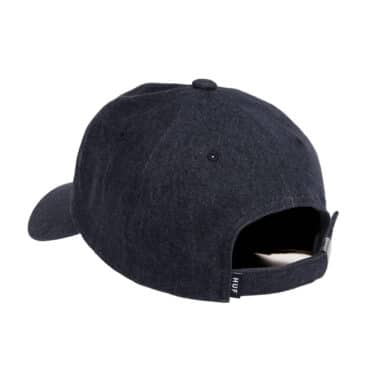 HUF Marka Denim 6 Panel Strapback Hat Black