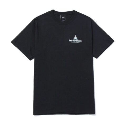HUF Peak Tech Short Sleeve T-Shirt Black Front