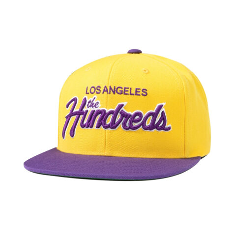 Hundreds Team 2 Snapback Hat Gold Front Right