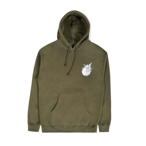 Hundreds x JV Vides Adam Bomb Hooded Sweatshirt Army Front