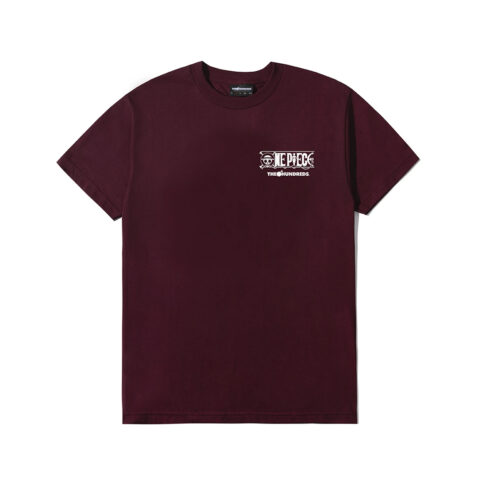 Hundreds x One Piece Crew Ship T-Shirt Burgundy Front