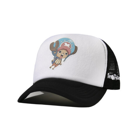 Hundreds x One Piece Trucker Snapback Hat Black Front Right