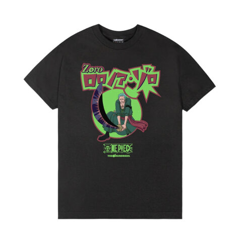 Hundreds x One Piece Zoro T-Shirt Black Front