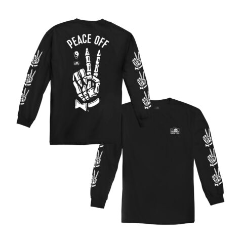 Lurking Class Peace Off Long-Sleeve T-Shirt Black Glow