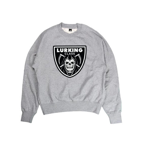 Lurking Class Shield Crew Sweatshirt Heather Grey