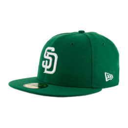 New Era 59Fifty San Diego Padres KG WH Fitted Hat Kelly Green White