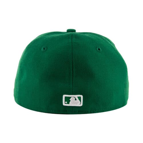 New Era 59Fifty San Diego Padres KG WH Fitted Hat Kelly Green White Rear