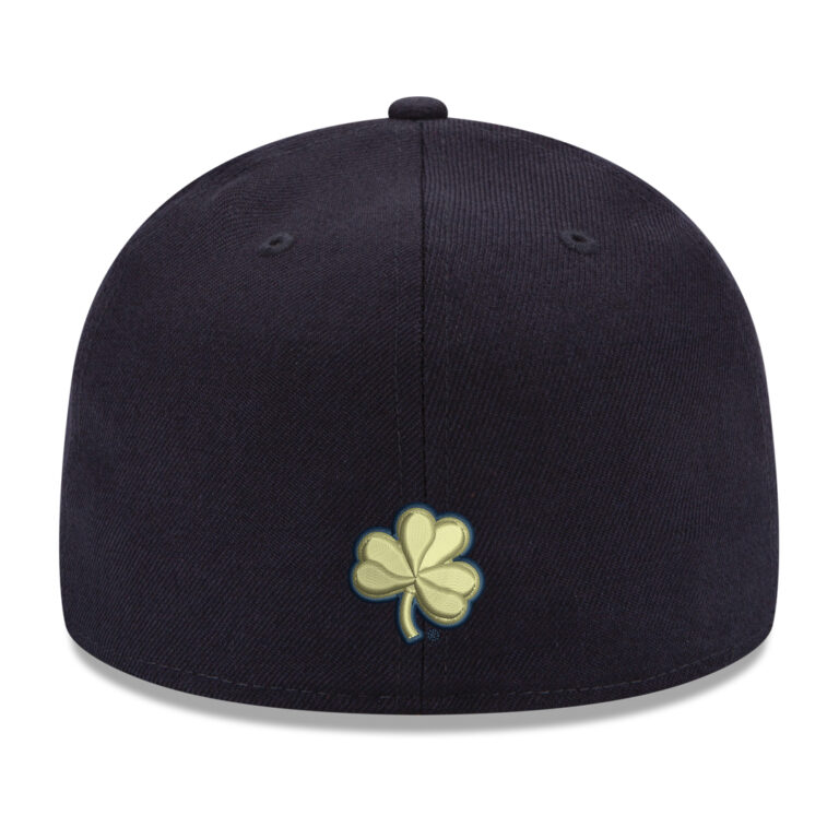 New Era 59Fifty University of Notre Dame Fighting Irish Dark Navy Blue Gold Fitted Hat Rear New Era 59Fifty University of Notre Dame Fighting Irish Dark Navy Blue Gold Fitted Hat Rear