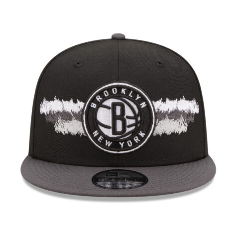 New Era 9Fifty Scribble Brooklyn Nets Snap Black-Graphite Front