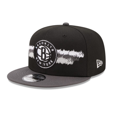 New Era 9Fifty Scribble Brooklyn Nets Snap Black-Graphite Front Right