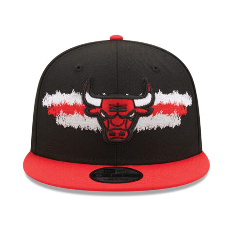 New Era 9Fifty Scribble Chicago Bulls Snapback Hat Black-Red Front