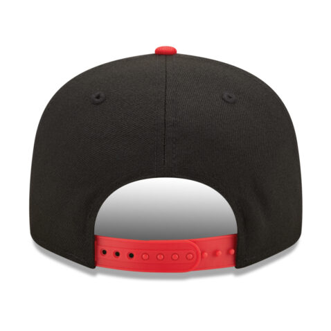 New Era 9Fifty Scribble Chicago Bulls Snapback Hat Black-Red Rear