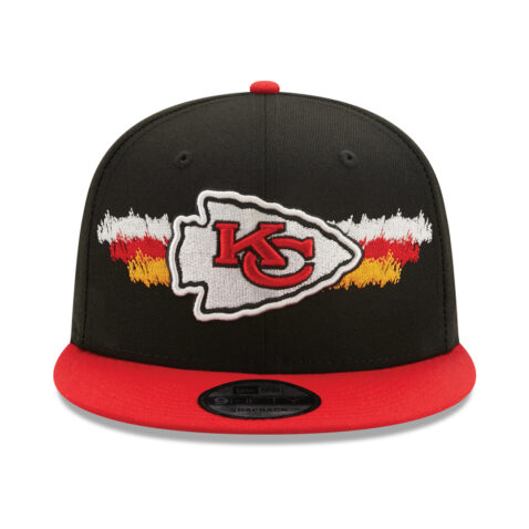 New Era 9Fifty Scribble Kansas City Chiefs Snapback Hat Black-Red Front