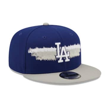 New Era 9Fifty Scribble Los Angeles Dodgers Snapback Hat Dark Royal Blue-Grey