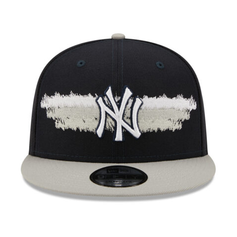 New Era 9Fifty Scribble New York Yankees Snapback Hat Dark Navy-Grey Front