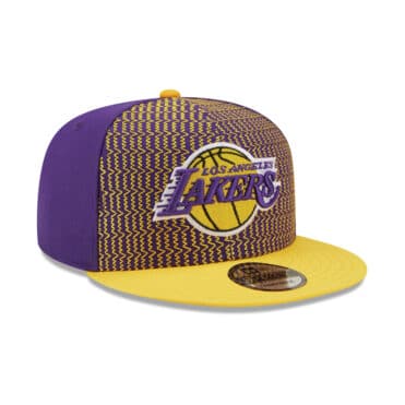 New Era 9Fifty Zig Zag Los Angeles Lakers Snapback Hat Purple-Yellow