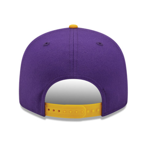 New Era 9Fifty Zig Zag Los Angeles Lakers Snapback Hat Purple-Yellow Rear