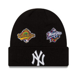 New Era Knit New York Yankees Champion Patch Black Beanie