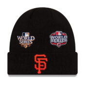 New Era Knit San Francisco Giants Champion Patch Black Beanie Front