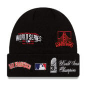 New Era Knit San Francisco Giants Champion Patch Black Beanie Rear