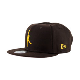 New Era x Billion Creation x SDHC 9Fifty San Diego Padres Bebo Jumpman Burnt Wood Brown Gold Snapback Hat Front Right