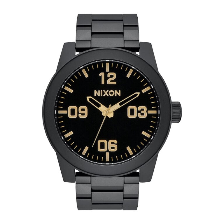 Nixon Corporal SS Watch Matte Black-Gold Front
