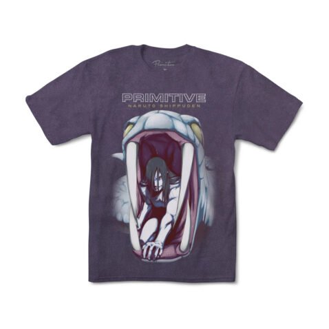 PRMTV x Naruto Orochimaru Washed T-Shirt Purple