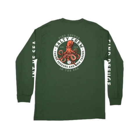 Salty Crew Deep Reach Long Sleeve T-Shirt Spruce Rear